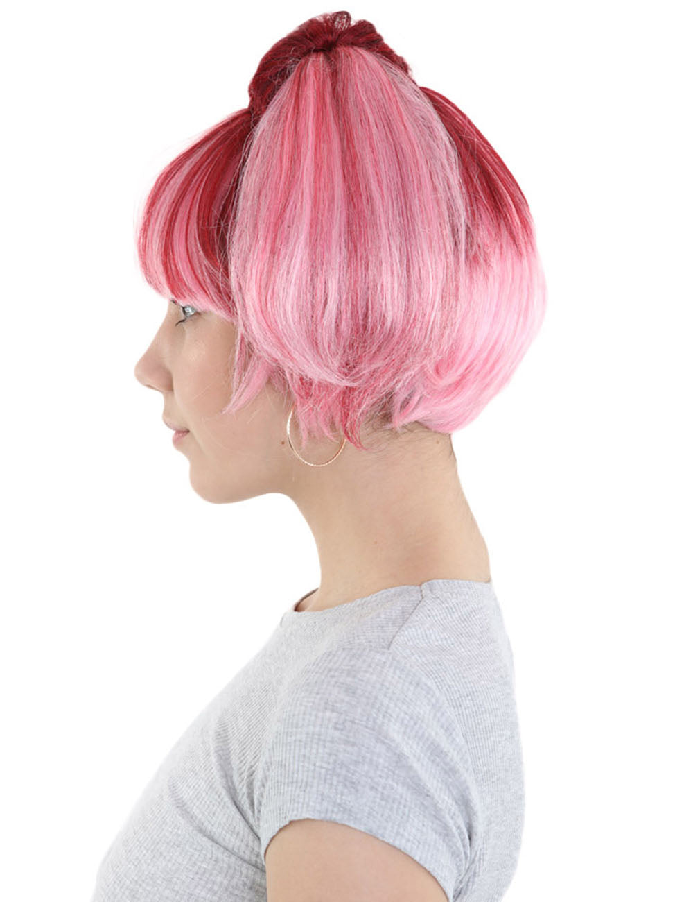 ショート JP ウィッグ | キャラクターコスプレハロウィンウィッグ プレミアム通気性キャップレスキャップ H-280