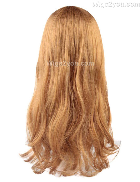 爆発音による婦人用茶色&白いかつら|長い2つの薄い色のついたコスプレかつら|割増空気を通すCaplessなキャップH-447