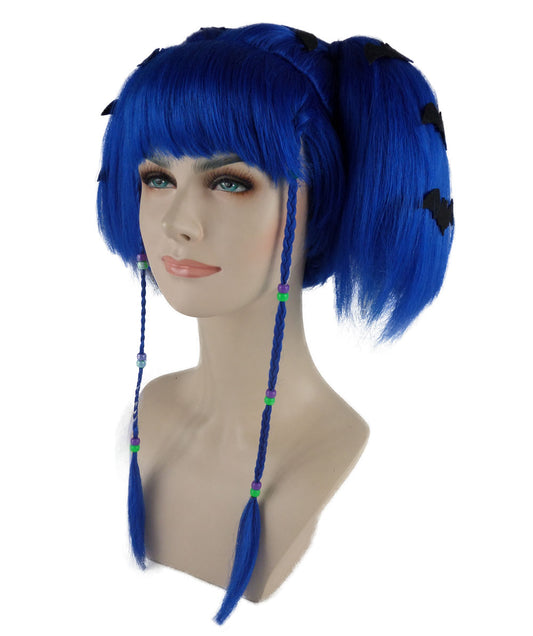 Wigs2you ハロウィンパーティープレミアム レディース H-705 バットエンジェルウィッグ ダークブルー色