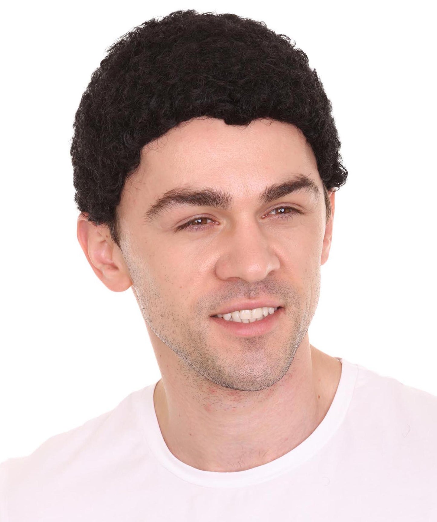 Wigs2you ハロウィンパーティー プレミアム メンズ H-616 コウノトリ アフロウィッグ ブラックカラー