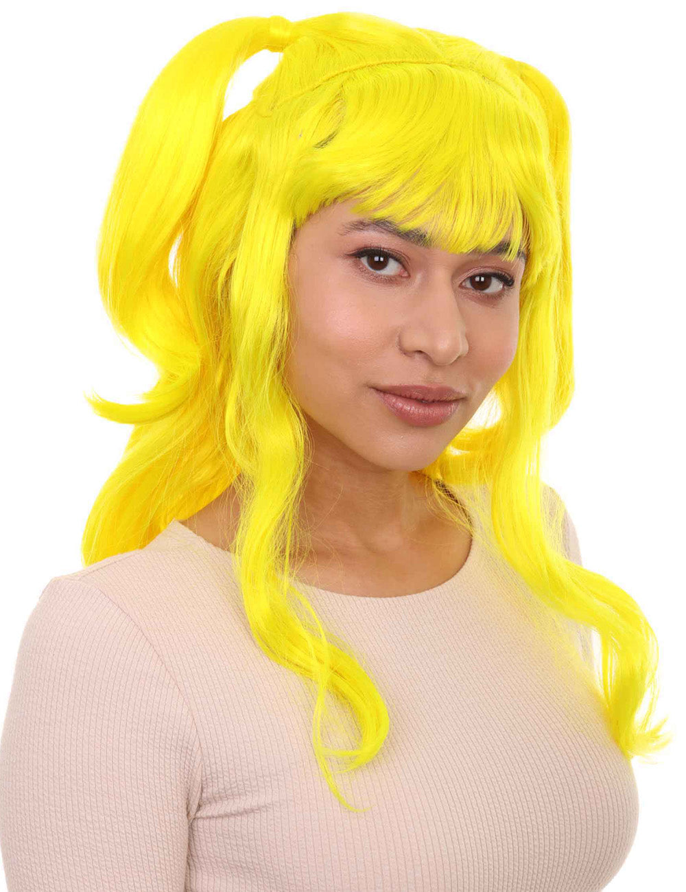 Wigs2you ハロウィンパーティープレミアム レディース H-778 バナナエンジェルウィッグ ネオンイエロー色