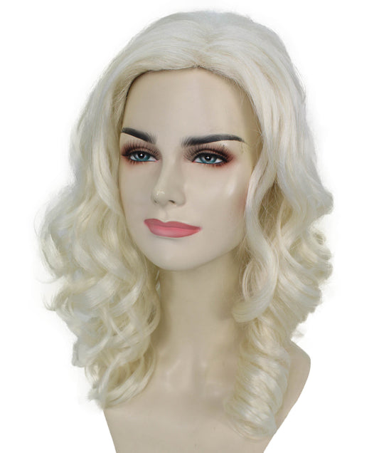 ハロウィンパーティープレミアム H-5778 大人の女性用賞金稼ぎTVショーの妻のプラチナブロンドコスプレウィッグ