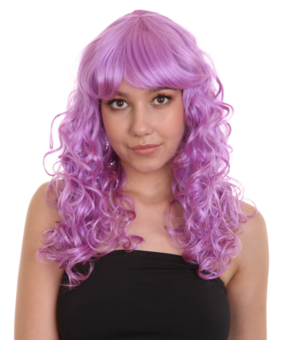 Wigs2you ハロウィンパーティー プレミアム レディース H-1007 着用しやすい ベラウィッグ Lt パープルカラー