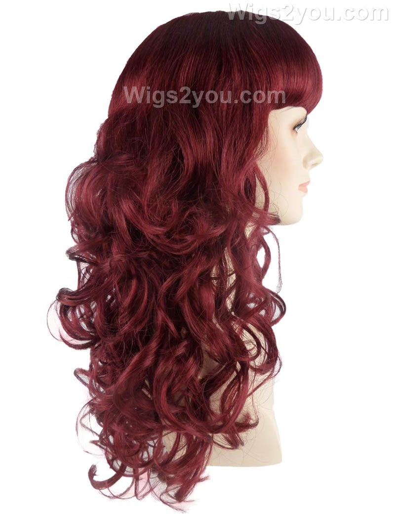 Wigs2you ハロウィンパーティープレミアム H-811 バットマン 女性ジョーカーウィッグ バーガンディカラー