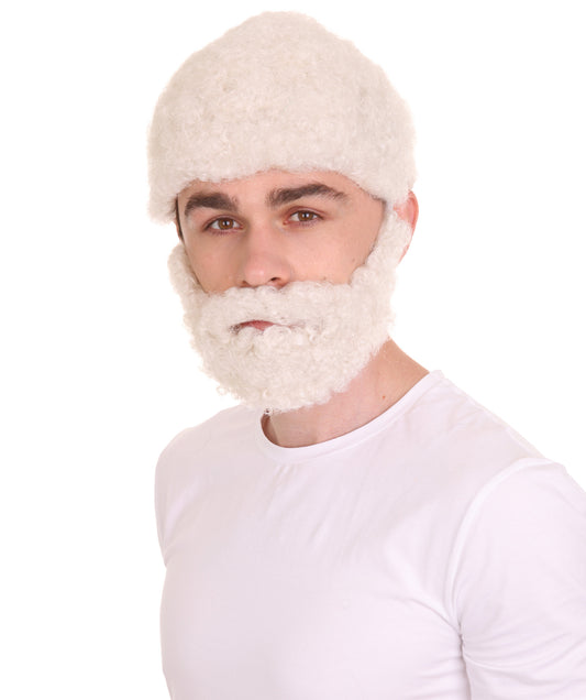 Uncle Drew White Wig with Full Beard Set H-4817 White TV/Movie Wigs Premium Breathable Capless Cap