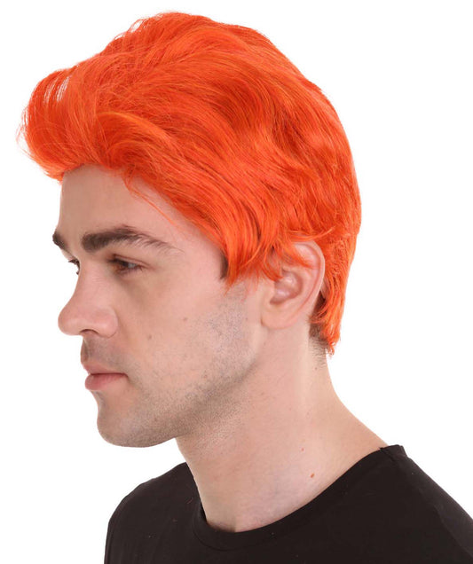 ハロウィンパーティープレミアム大人用 H-2211 男性のオレンジアニメコスプレショートウィッグ 信頼を取り戻す 男性の髪の部分の利点