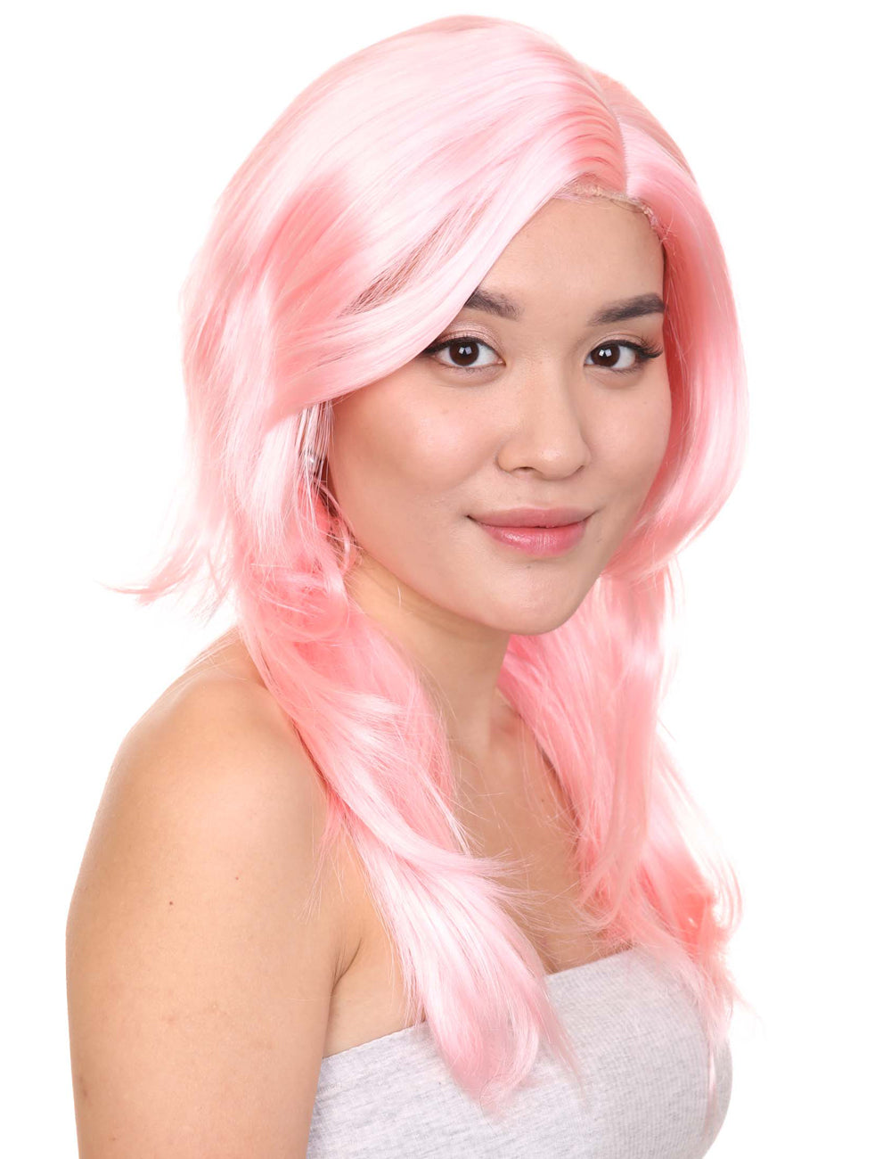 Wigs2you ハロウィンパーティープレミアム H-944 3レイヤーのパーティーガールウィッグ ソフトピンク色
