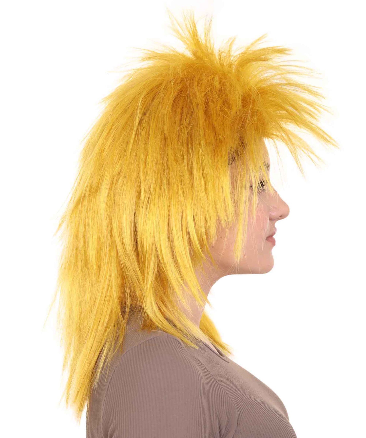 Wigs2you ハロウィン パーティー プレミアム H-1329 簡単に着用でき 快適なフィット感 80 年代女性ゴールド ロッカー スタイルウィッグ