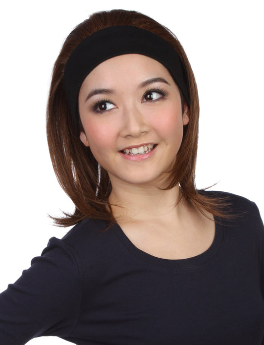 レディースファッション W-813 ロングストレート ミディアムオーバンハーフウィッグ ヒートスタイル可能 合成繊維