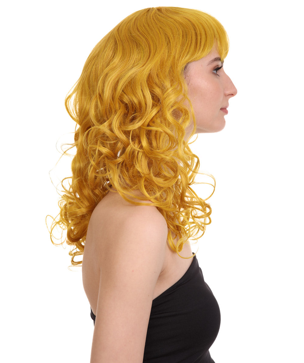 Wigs2you ハロウィンパーティー プレミアム レディース H-1021 着用しやすい ベラウィッグ ゴールドカラー