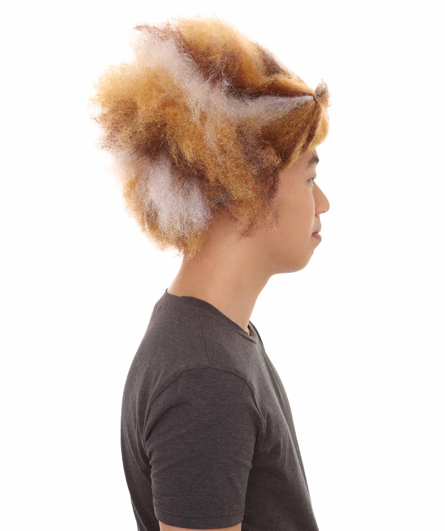 ハロウィーンパーティープレミアムメンズH-3653 キャッツミュージカルブラウン&ホワイトウィッグ