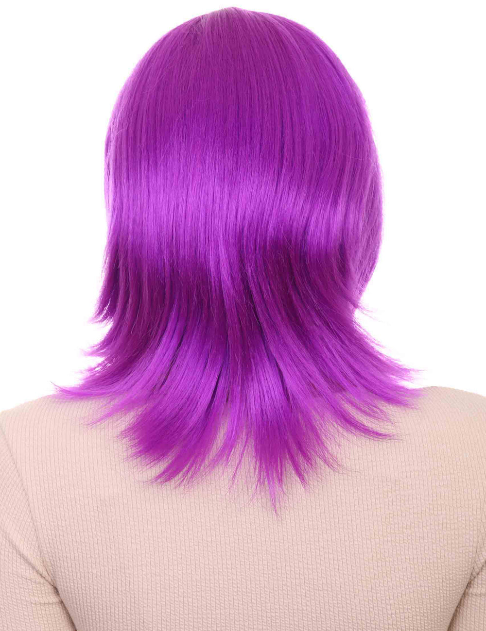 Wigs2you ハロウィン パーティー プレミアム H-1432 簡単に着用でき 快適なフィット感の女性ショート ネオン パープル ウィッグ