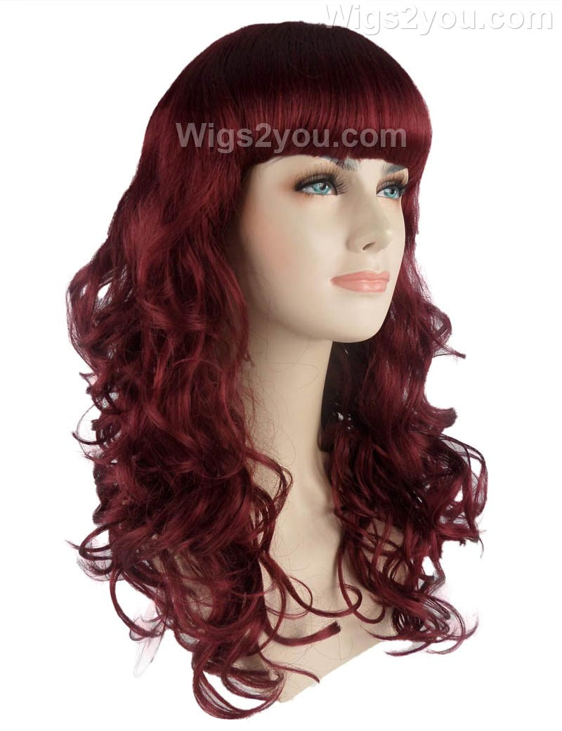 Wigs2you ハロウィンパーティープレミアム H-811 バットマン 女性ジョーカーウィッグ バーガンディカラー