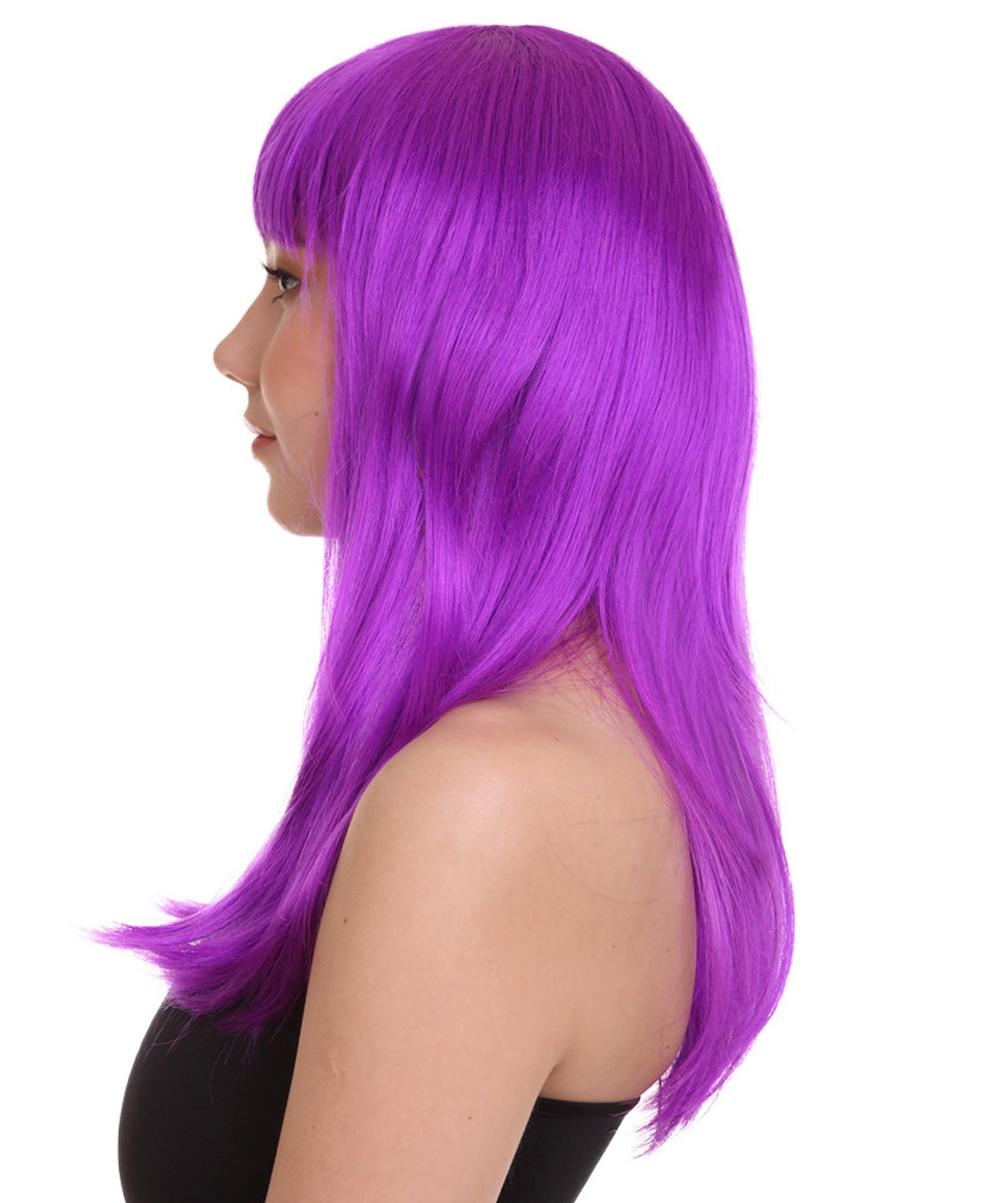 Wigs2you ハロウィン パーティー プレミアム レディース H-1070 とても快適なグラマー グリーン ウィッグ ネオン パープル カラー