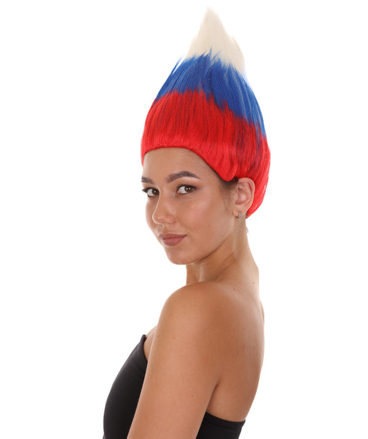 Wigs2youハロウィンパーティープレミアムレディースH-1939 着けやすい 非常に快適 ロシア国旗トロールウィッグ
