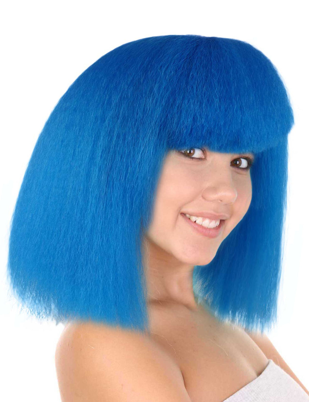 Wigs2you ハロウィンパーティープレミアムレディース H-1523 美しいルックを手に入れよう!ポップスターネオンブルーウィッグ