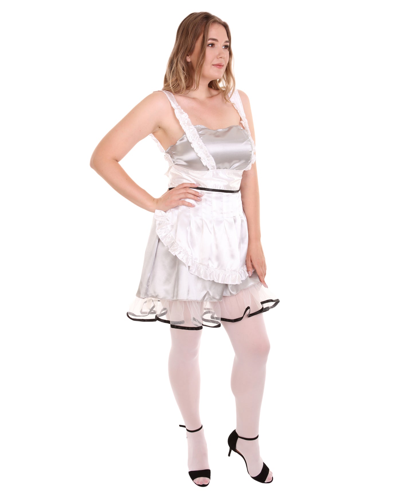 大人用女性 JCO-329_21 セクシーなフレンチメイド制服 ライトシルバー コスプレ コスチューム