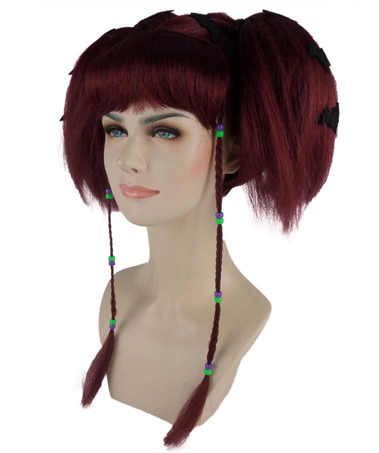 Wigs2you ハロウィンパーティープレミアム レディース H-692 バットエンジェルウィッグ バーガンディカラー