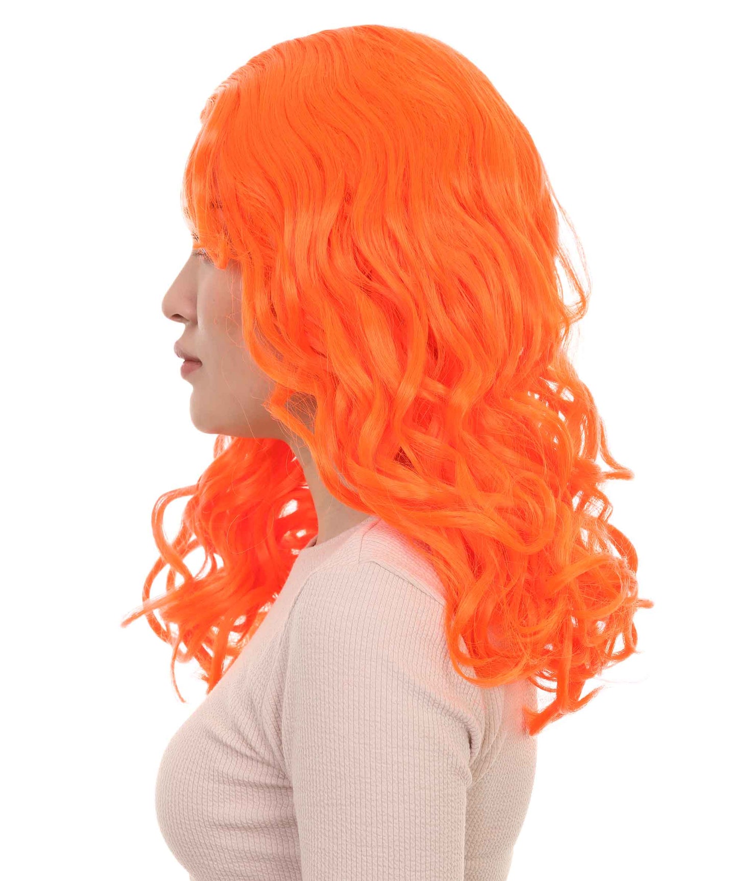 Wigs2you ハロウィンパーティー プレミアム レディース H-1114 とても快適なアリスウィッグ 鏡の国のアリス ネオンオレンジ