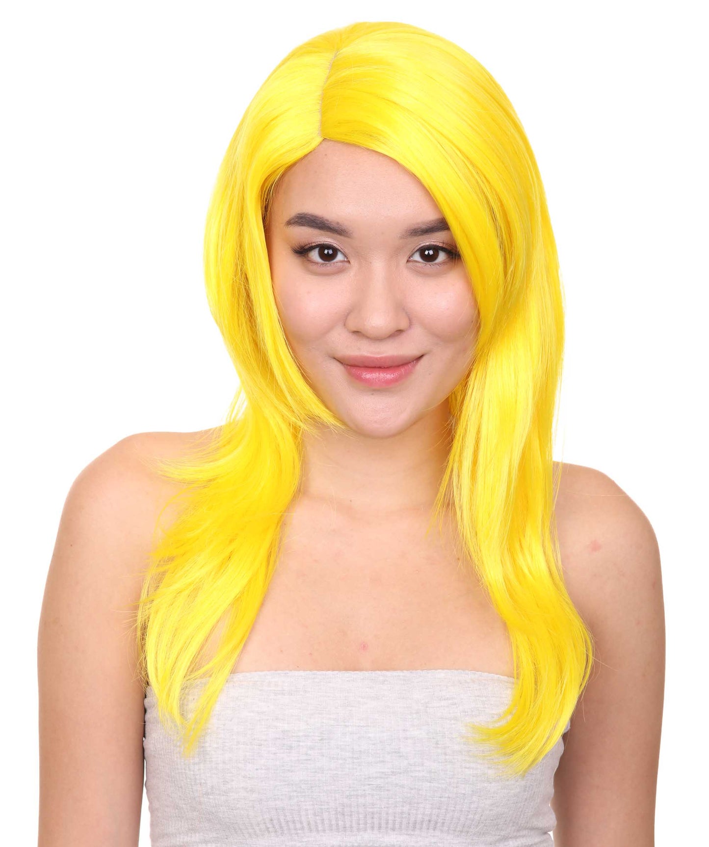 Wigs2you ハロウィンパーティー プレミアム レディース H-934 3レイヤーのパーティーガールウィッグ イエローカラー