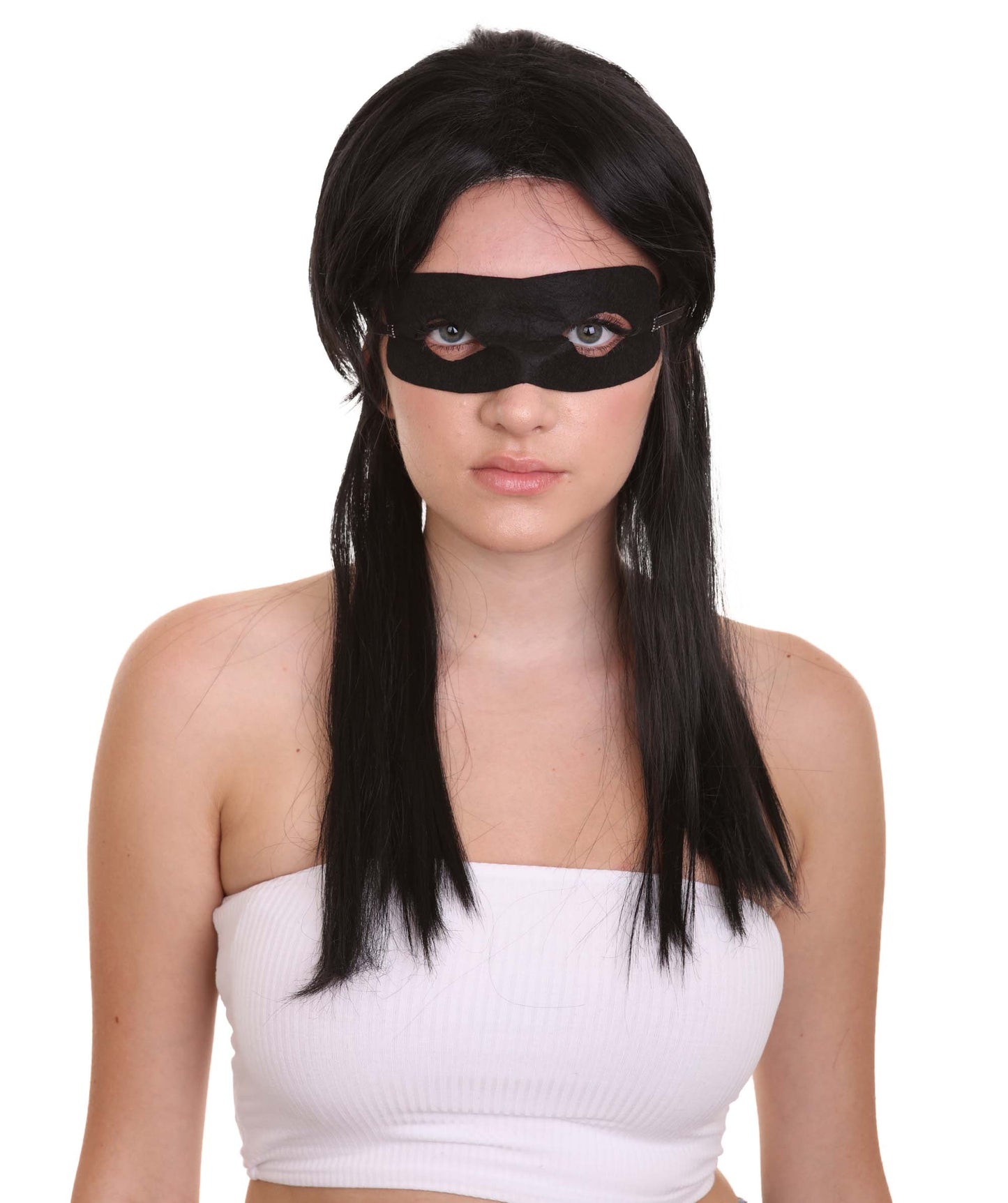 コスプレウィッグ インクレディブル2 Violet Parr H-3639 ウィッグとマスクセット TV/映画ウィッグ プレミアム 通気性の良い キャップレスキャップ