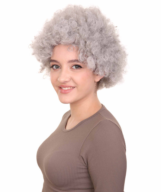 おばあちゃんレディースグレーウィッグ H-2753 スーパーサイズジャンボアフロ ファンシーハロウィンパーティーウィッグ