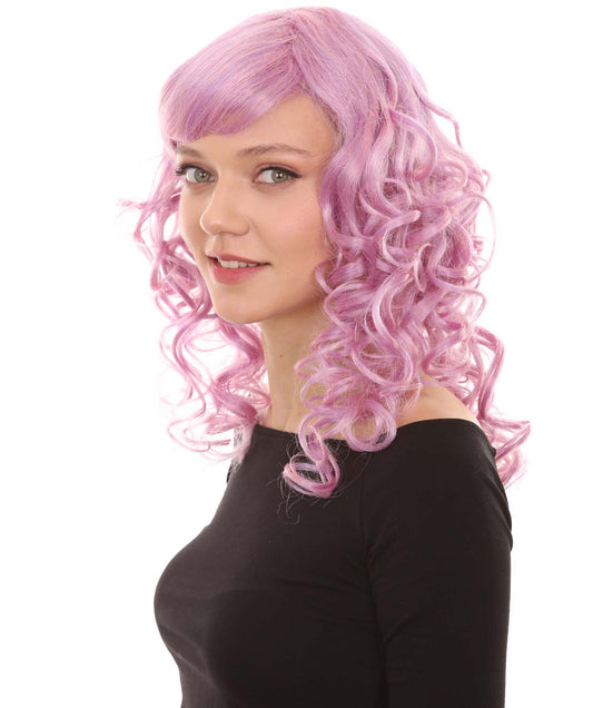 Wigs2you ハロウィンパーティープレミアムレディース H-1011 着用しやすい ベラウィッグ Lt ピンク色