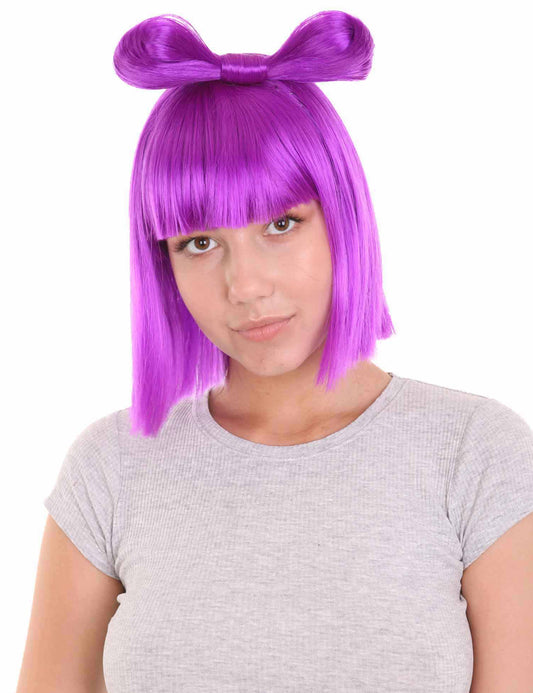 Wigs2you ハロウィンパーティープレミアムレディース H-1670 着け心地が良い とても快適 ネオンパープル バタフライウィッグ