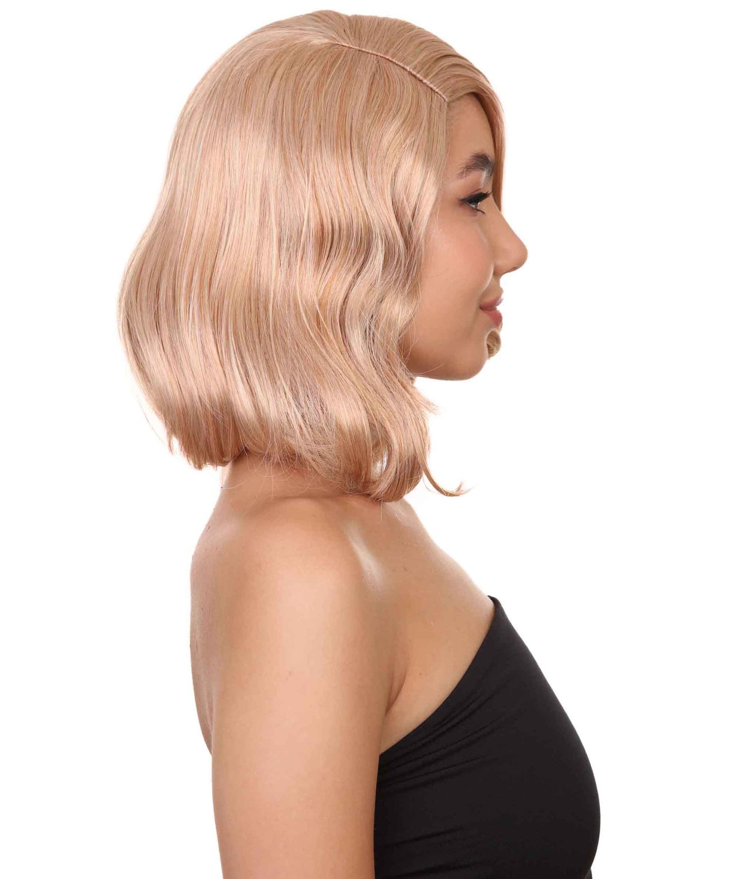 Wigs2you ハロウィン パーティー プレミアム 簡単に着用できる H-1142 とても快適なゴールデン ブロンド カーリー レディ ウィッグ