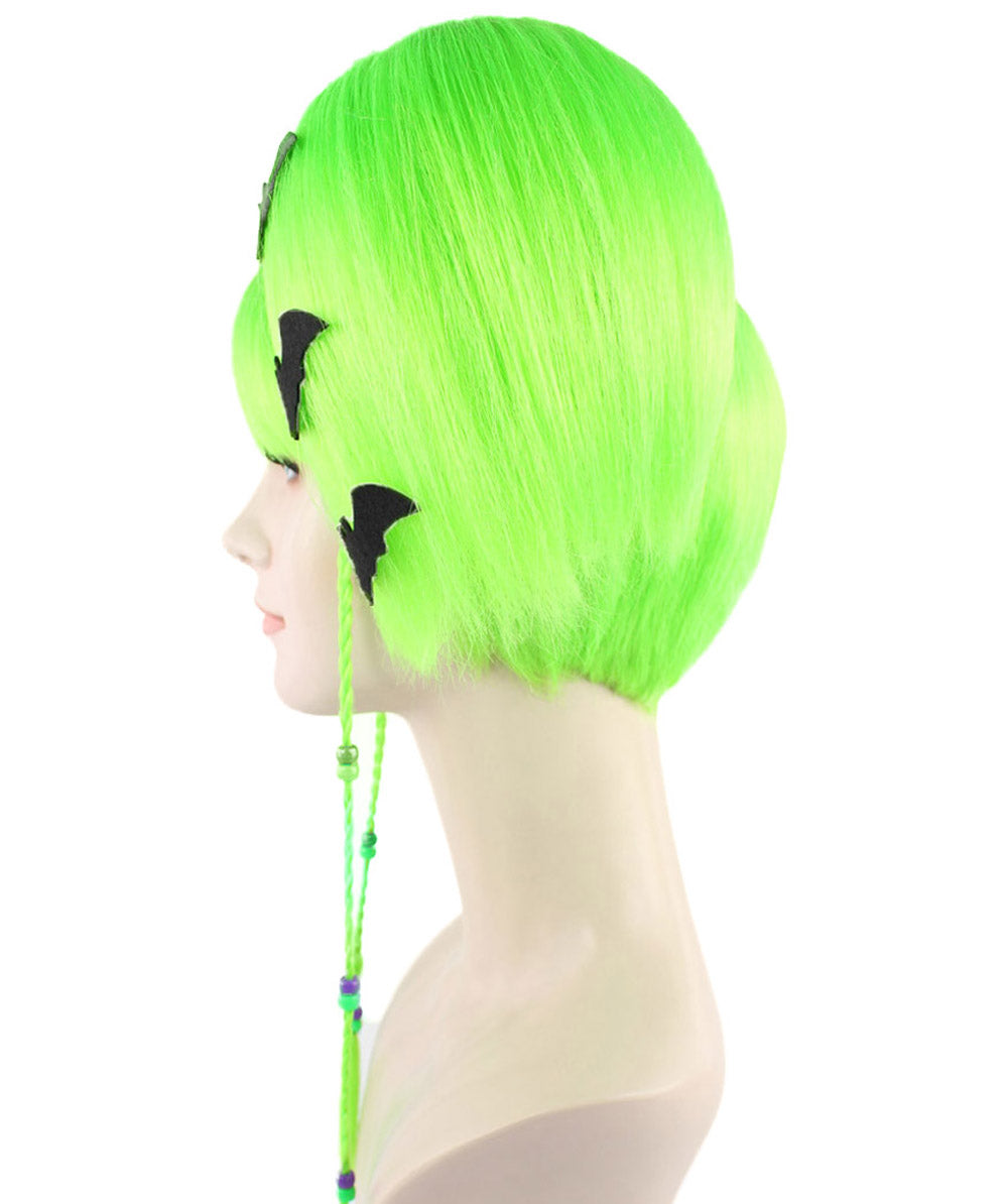 Wigs2you ハロウィンパーティープレミアム レディース H-700 バットエンジェルウィッグ ライムカラー