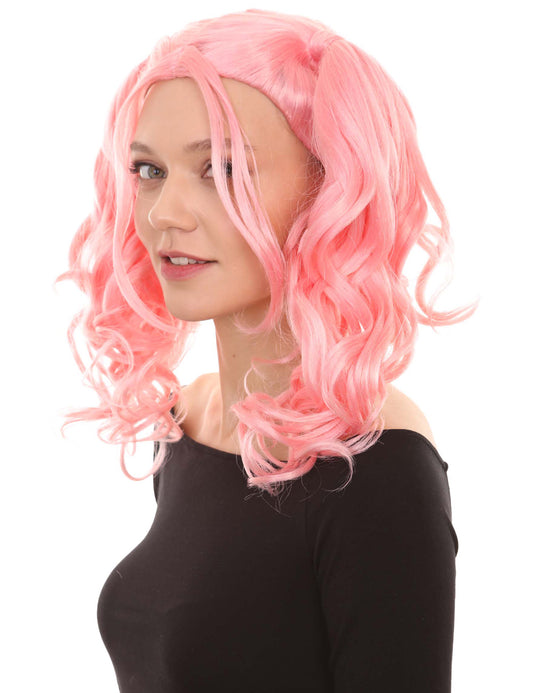Wigs2you ハロウィンパーティー プレミアム レディース H-754 ドリー ピグテール ウィッグ コーラル色