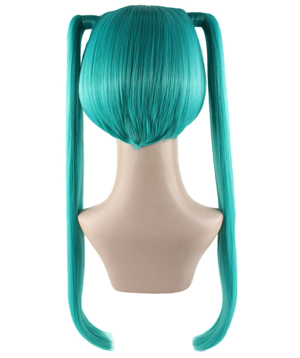 初音ミク 女性用ウィッグ H-1820 ロングコスプレウィッグ プレミアム通気性キャップレスキャップ