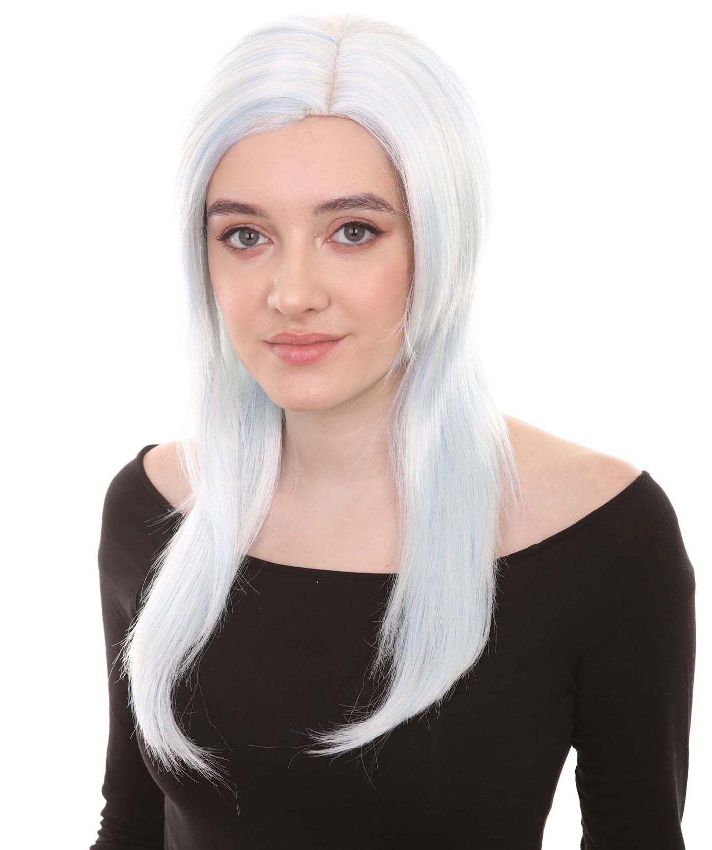 Wigs2you ハロウィンパーティープレミアム H-950 3レイヤーのパーティーガールウィッグ スカイブルー色