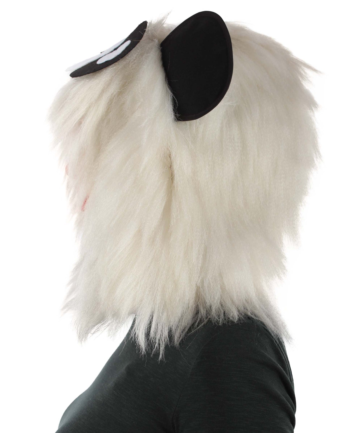 Halloween Party Premium Ladies H-5385 White and Black Panda Wig with Hoodie Synthetic Fiber Hair