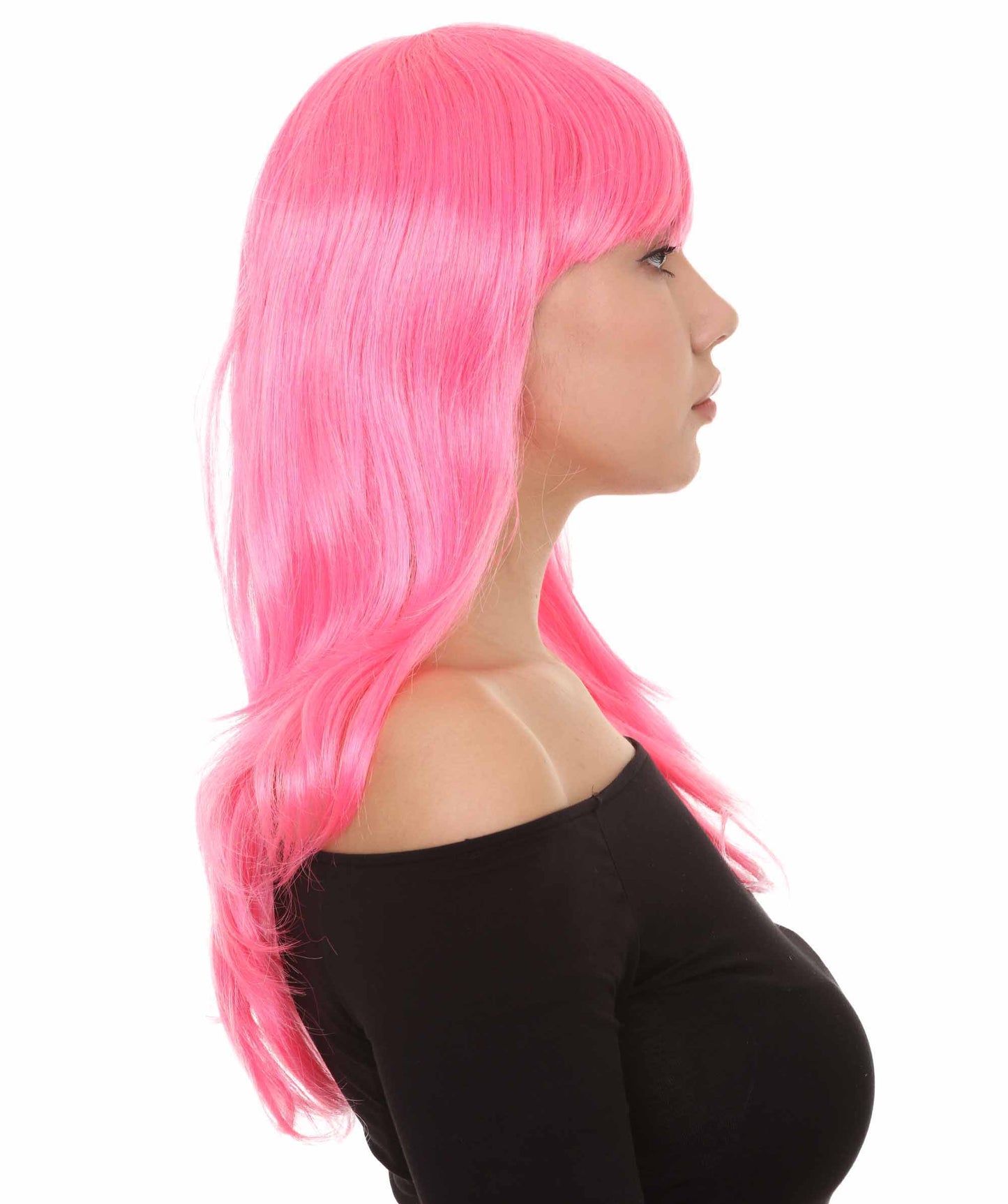 Wigs2you ハロウィンパーティ プレミアムレディース H-2037 着用しやすく とても快適 ロングピンクウィッグ あなたの美しさを引き立てる