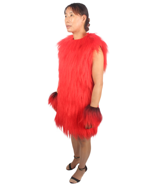 女性 JCP-213_9 の毛むくじゃらの戦士エイプ軍事リーダー抵抗戦闘機レッドコスプレコスチューム