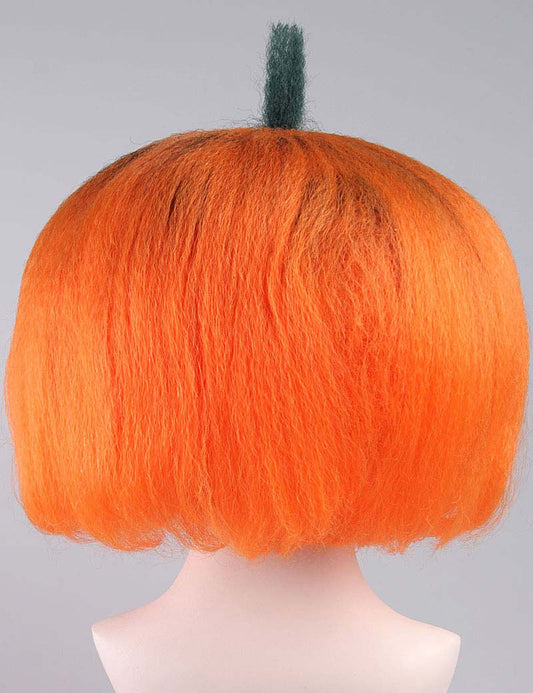 ハロウィーンのカボチャの女性ウィッグ | 果物野菜コスプレハロウィンウィッグ | プレミアム通気性キャップレスキャップ H-355