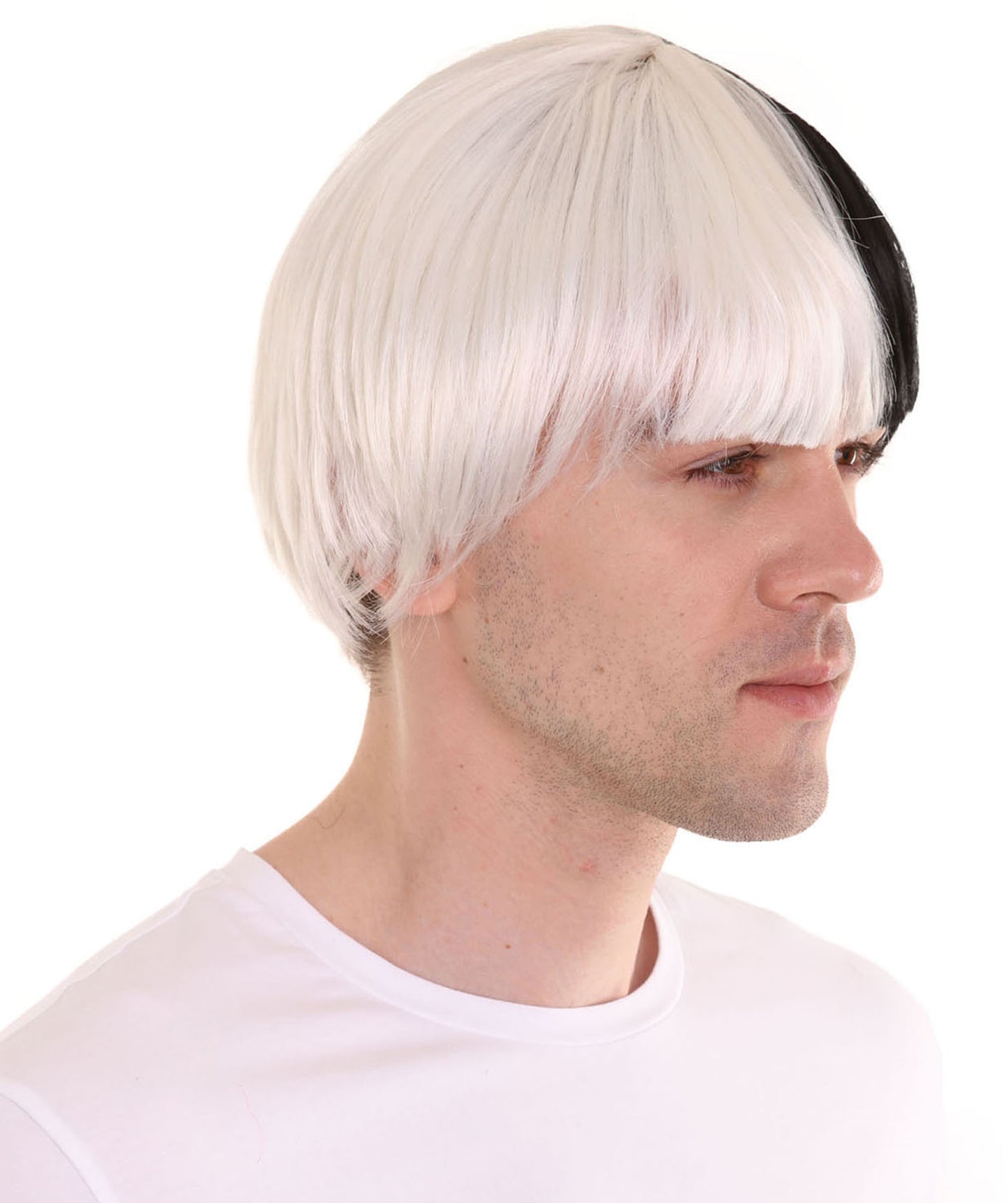 Wigs2you ハロウィン パーティー プレミアム メンズ H-608 SIA ウィッグ メンズ 黒白