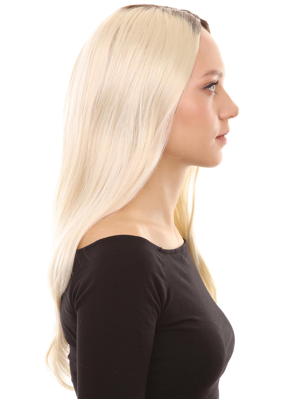Wigs2you ハロウィンパーティー プレミアム レディース H-681 ブロンド ダークルーツ ウィッグ