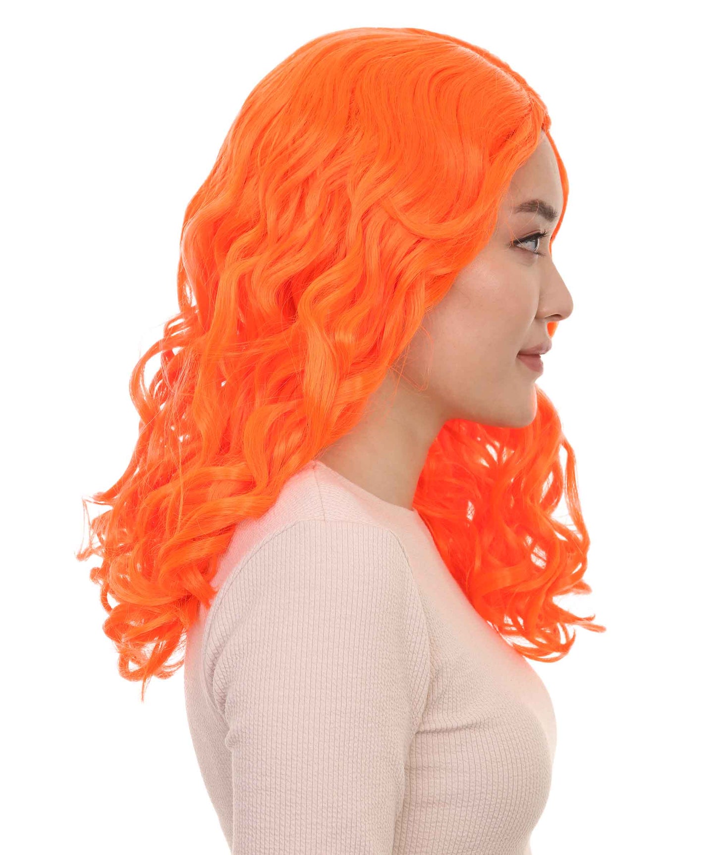 Wigs2you ハロウィンパーティー プレミアム レディース H-1114 とても快適なアリスウィッグ 鏡の国のアリス ネオンオレンジ