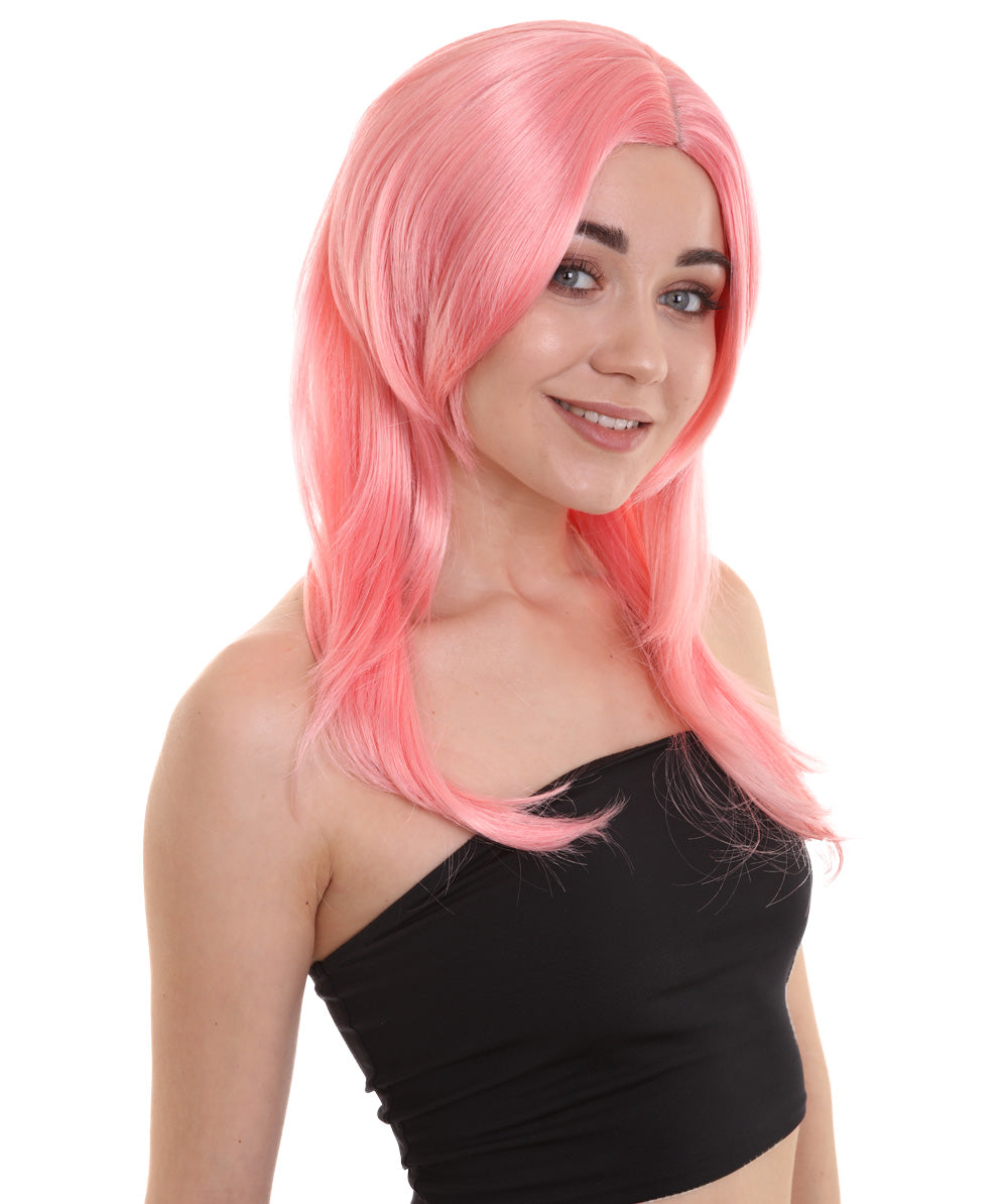 Wigs2you ハロウィンパーティープレミアム H-946 3レイヤーのパーティーガールウィッグ コーラルカラー