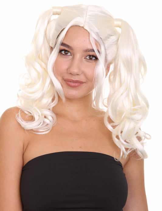 Wigs2you ハロウィンパーティー プレミアム レディース H-758 ドリー ピグテール ウィッグ ホワイト色