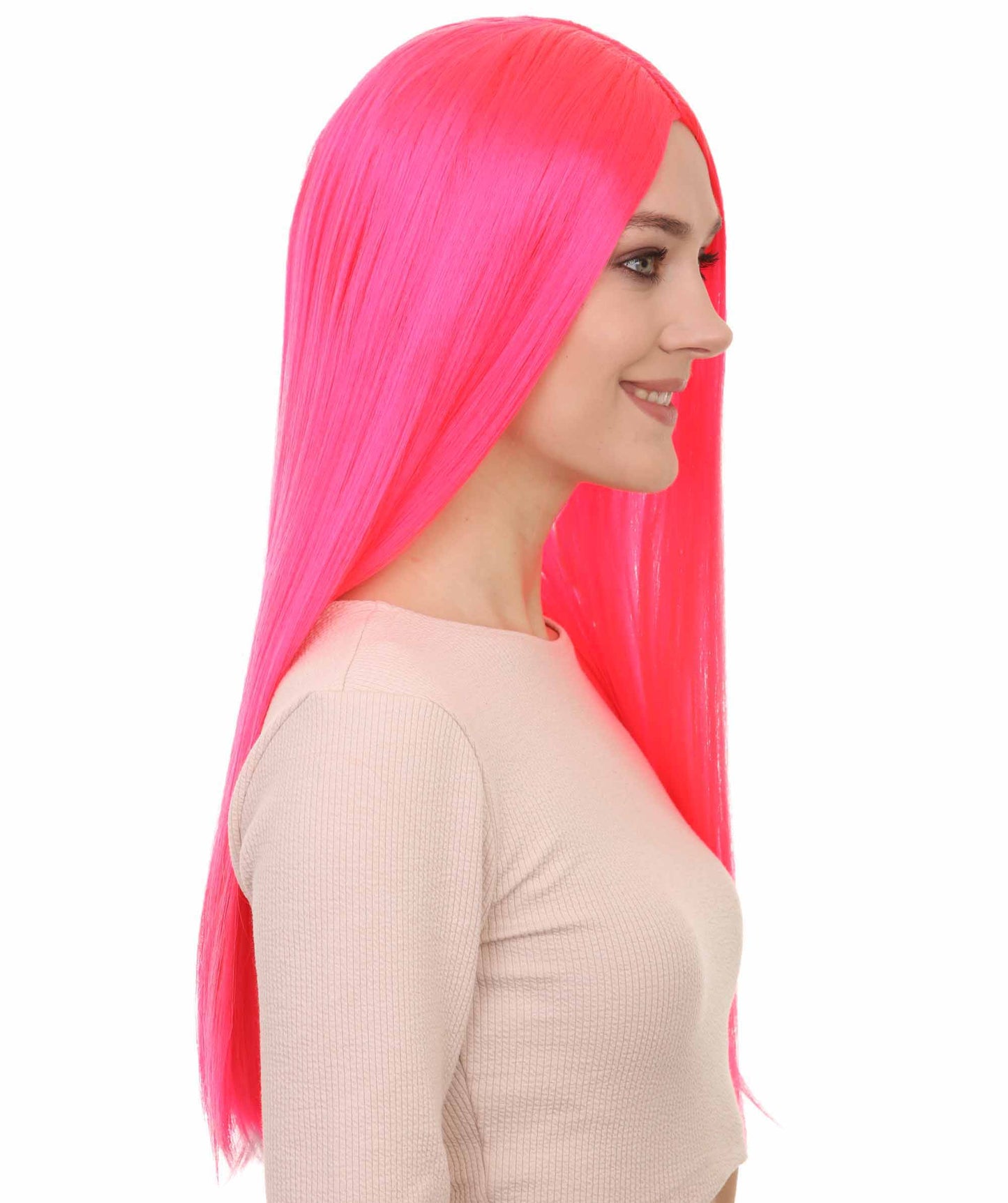 Wigs2you ハロウィンパーティープレミアム H-886 悪の花嫁 II 女性ウィッグ ネオンピンク色