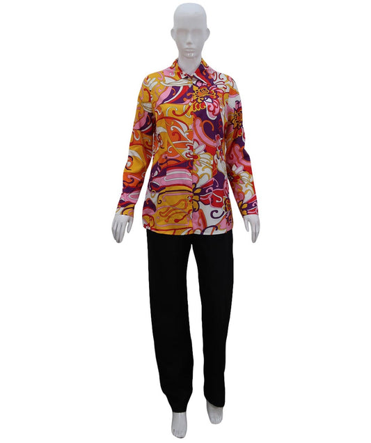 男性用 JCO-365 70年代プリントブラウスコスチュームマルチコスプレ衣装