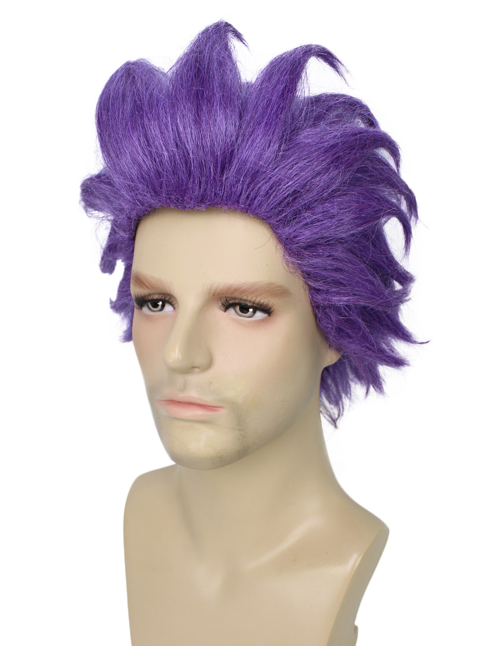 ハロウィンパーティ プレミアムメンズ H-5514 パープル 僕のヒーローアカデミア 心操人使ウィッグ 合成繊維の髪