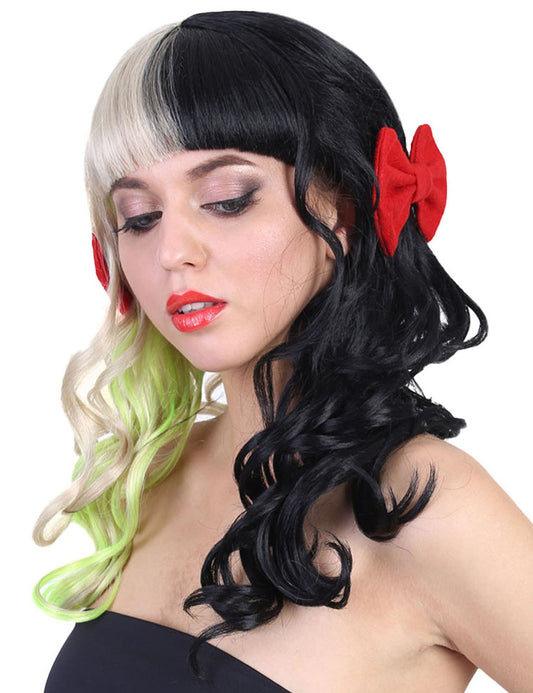 Wigs2you ハロウィンパーティープレミアムレディース H-1468 美しいルックを手に入れよう!独占!コスプレウィッグ メラニー 小さな赤リボン2つスタイル