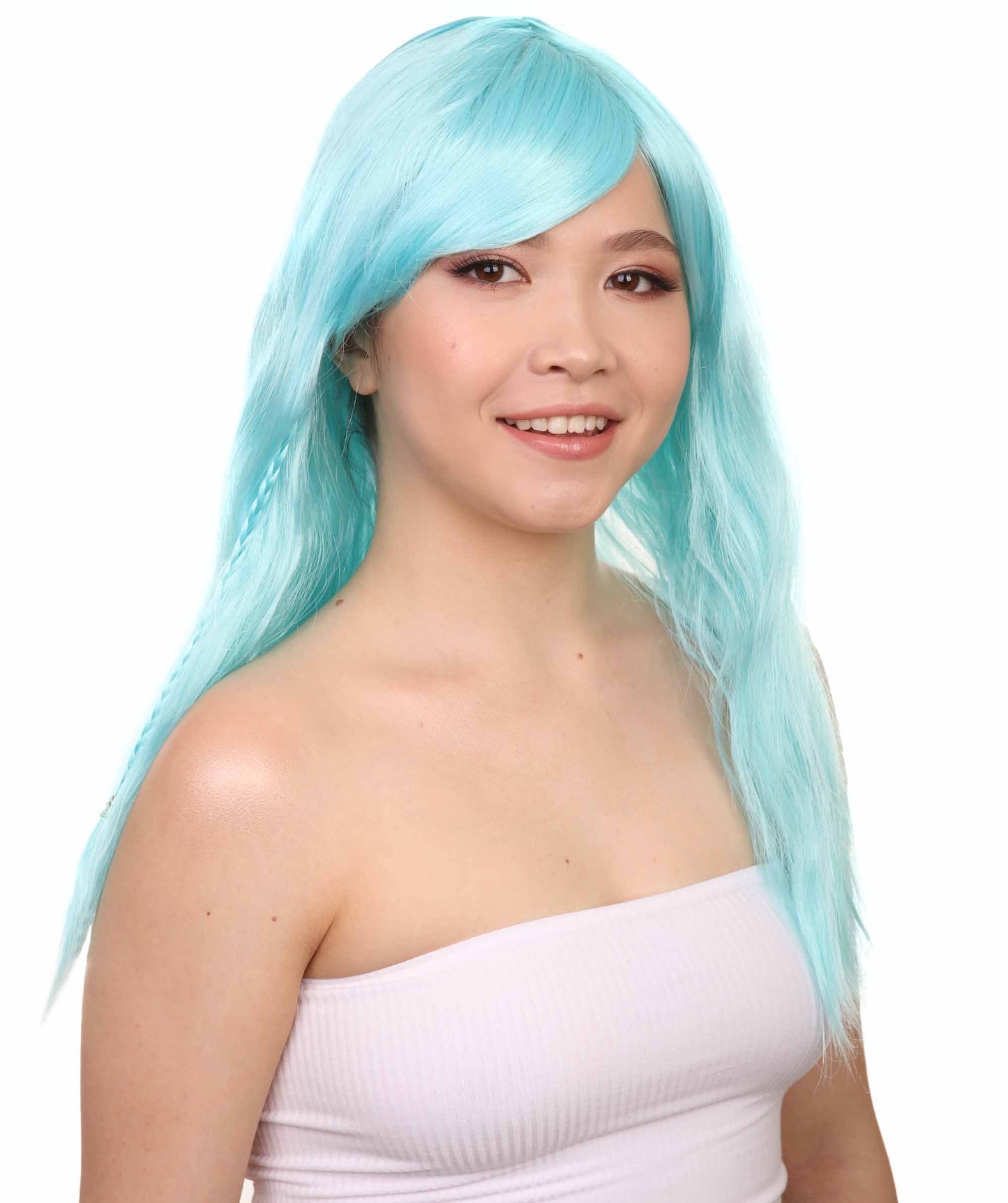 Wigs2you ハロウィンパーティープレミアムレディース H-1763 着け心地が良い とても快適 グラマラマ ライトブルーウィッグ