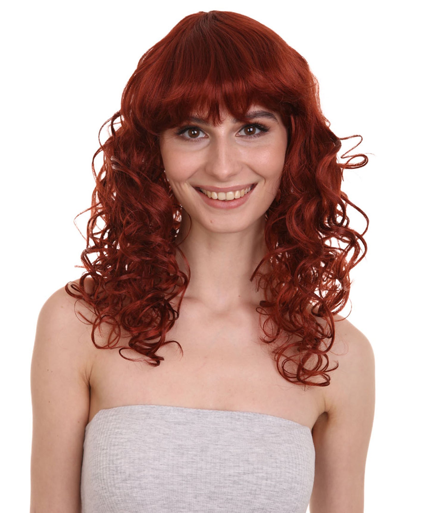 Wigs2you ハロウィンパーティー プレミアム レディース H-996 着用しやすい ベラウィッグ ダークオーバーンカラー