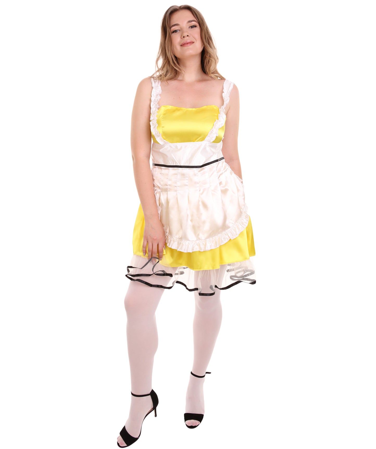 大人用女性 JCO-329_23 セクシーなフレンチメイド制服 ライトイエロー コスプレ コスチューム