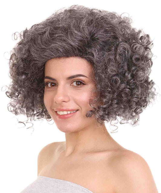 オールドレディグレーウィッグ H-3822 おばあちゃんキャラクターショートコスプレハロウィンウィッグ プレミアム 通気性の良い キャップレスキャップ